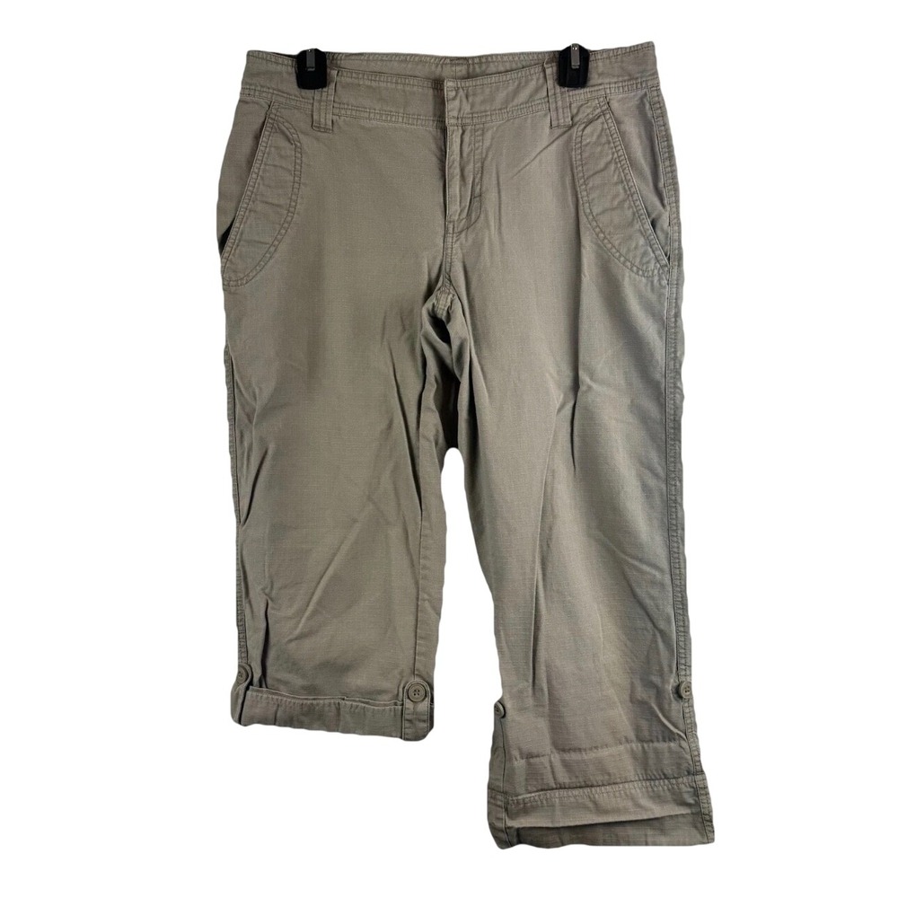 The North Face Pants Women 8 Regular Khaki Roll Up Capri Ripstop Cotton Hiking